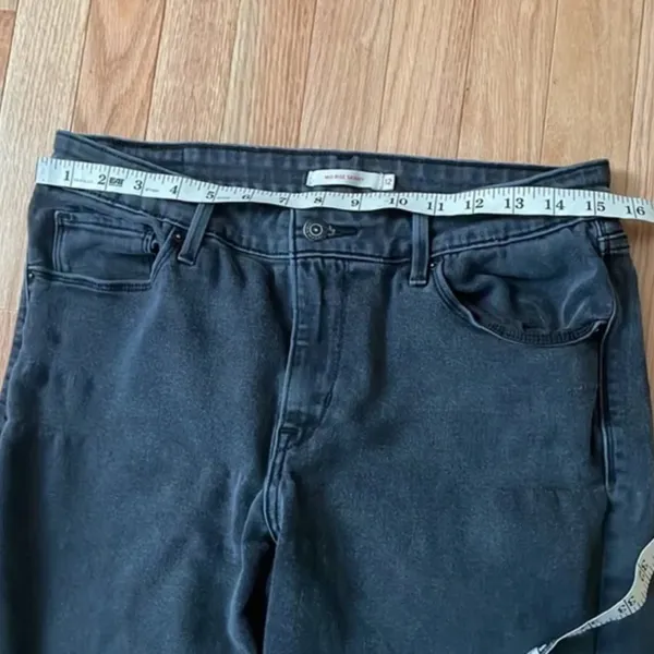 Levi's Jeans Womens 12 Gray Charcoal Mid Rise Skinny Cotton Ladies - Image 2