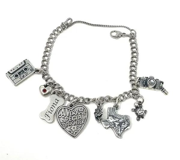James Avery sterling silver charm bracelet, 8 charms - Image 3