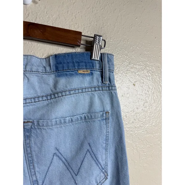 MOTHER The Maven Wide Hem Ankle Jeans in Unripped Wash size 30 - Image 8