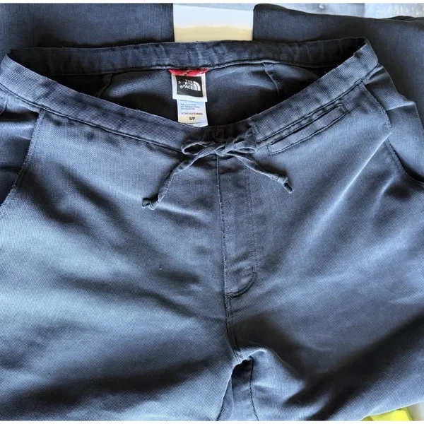 The North Face Womens Small Gray Drawstring Outdoor Pants Hiking Casual Tencel - Image 3