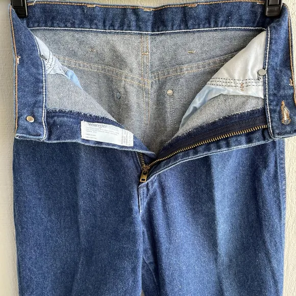 Wrangler Women’s 7/8 Vintage 90s‎ Made in USA Blue Jeans Cowboy Cut Original Fit - Image 8