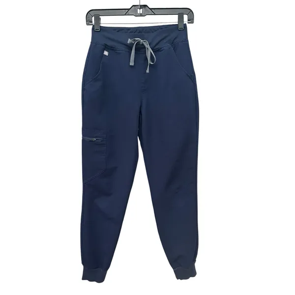 Figs Women's XS‎ Blue Navy Zamora High Waisted Jogger Scrub Pants #F4-1 - Image 2