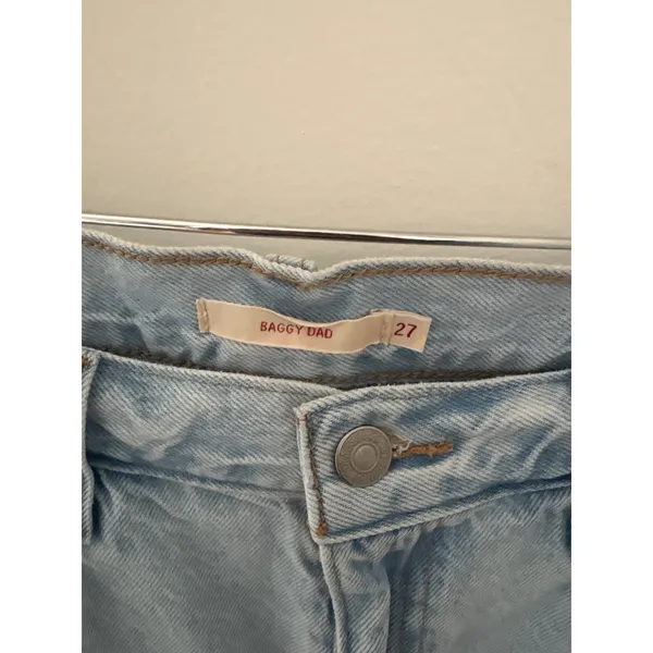 Levis‎ Baggy Dad Jeans Light Wash Blue Wide Leg 100% Cotton Denim 27 - Image 2