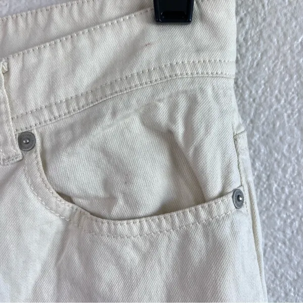 & Other Stories Women’s Ivory‎ Cream Crinkle Long Jean Pants - Image 3