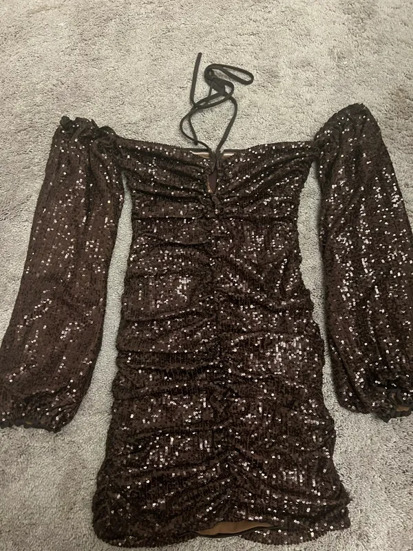 Amber Sequin Mini Dress in Cappuccino Lovers and Friends - Image 6