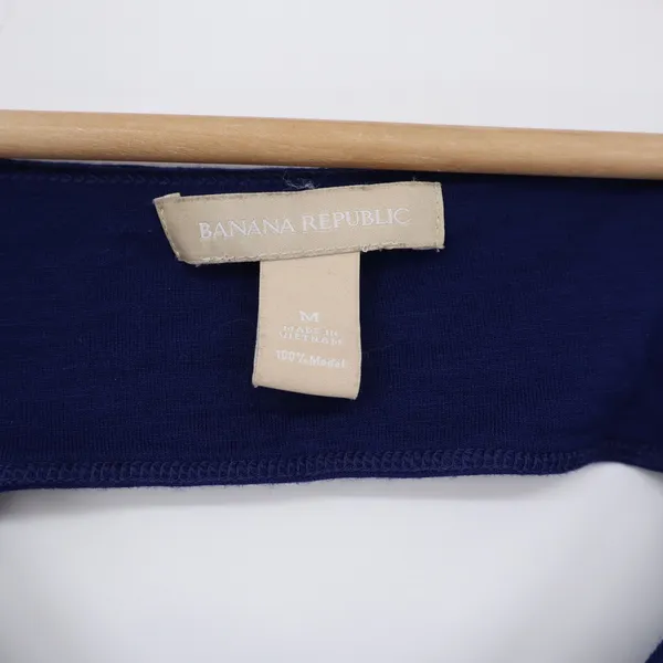 Banana Republic Tank Top Womens M Mythic Blue Cowl Back Cutout Excellent - Image 2