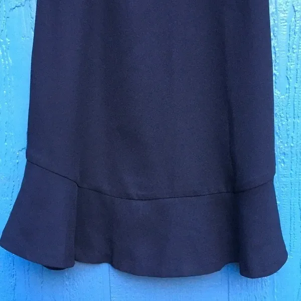 Banana Republic Black Ruffle Top Sleeveless Little Black Dress Size 0P v6x - Image 4