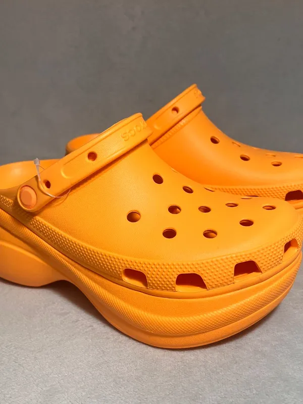 CROCS Siren Platform Clogs Orange Women's Size 7 Chunky Heel Y2K Sandals Comfort - Image 15