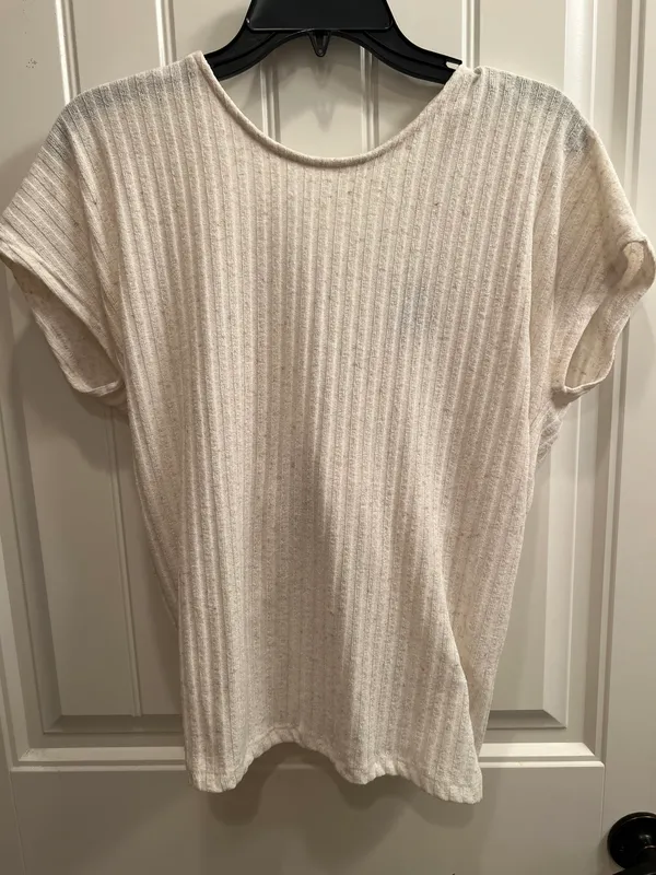 Lulus Jayde Cream Ribbed Knit Tie Back Top - Image 3