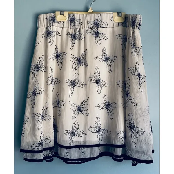 Maurices Skirt Butterfly White Black XL - Image 2