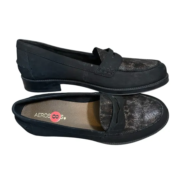 Aerosoles Push UPS Penny Loafer Black Nubuck - Image 3
