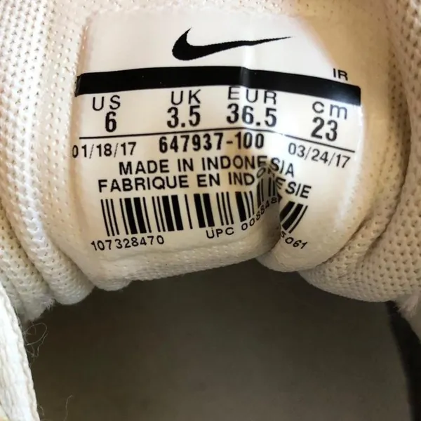Nike Juniors Sideline White Lace Up Low Top Training Shoes Size 6 - Image 5