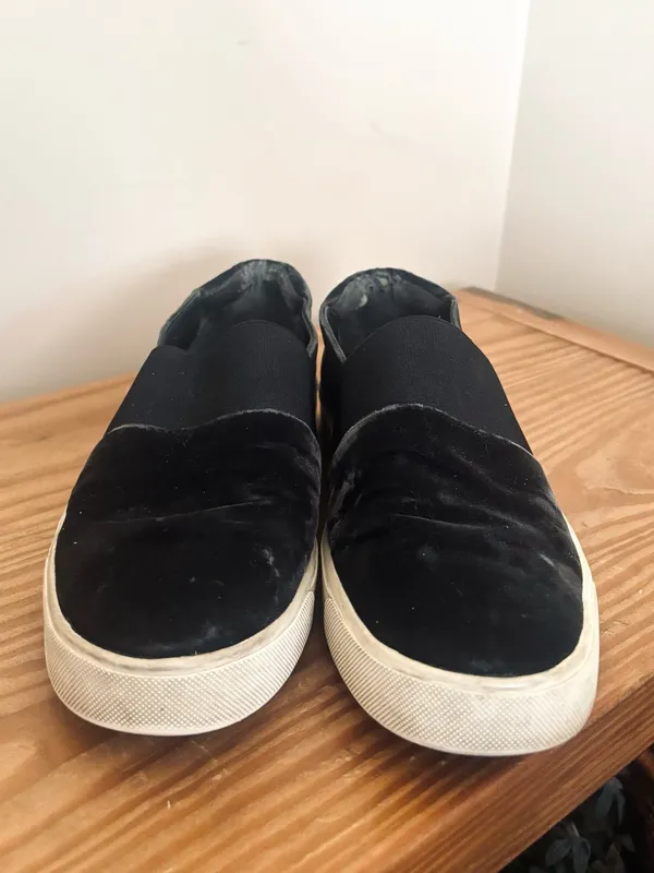 💥 Vince Cobalt Blair Velvet Slip-On Sneakers - Image 2