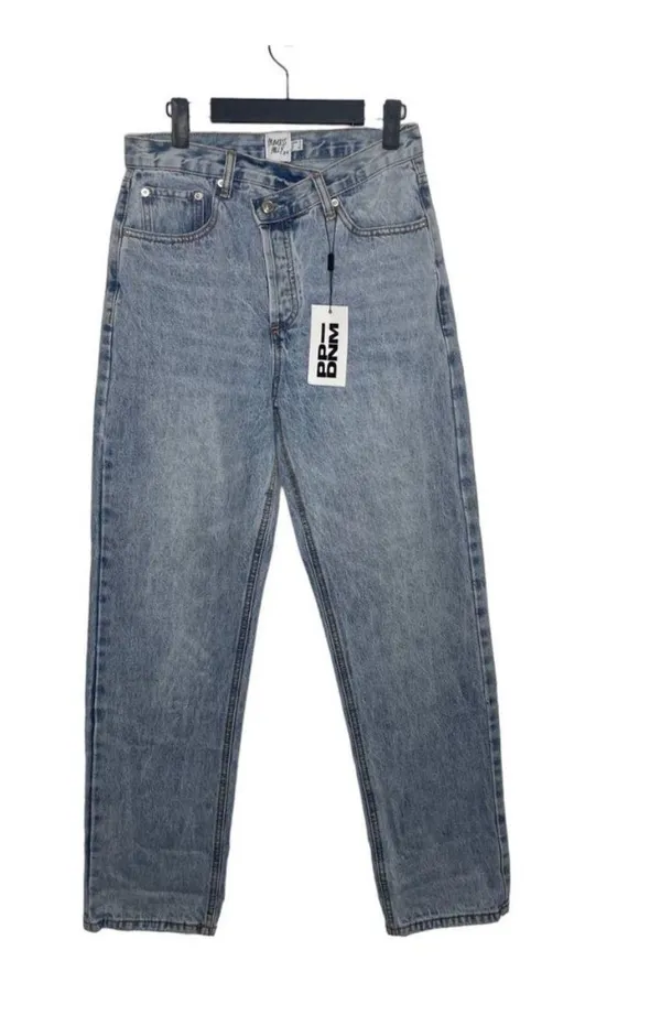 Princess Polly HOLLY ASYMMETRIC STRAIGHT LEG JEAN LIGHT WASH DENIM LOWER IMPACT - Image 2