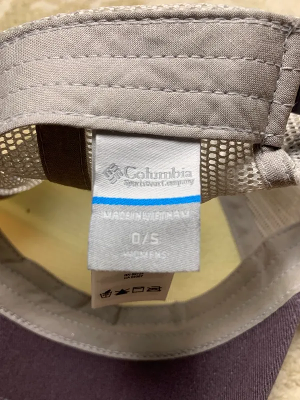 Columbia Women's Pink and Gray Striped Mesh Trucker Hat - Image 10