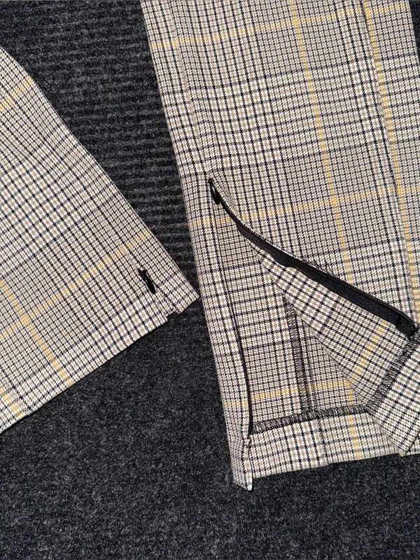 Ann Taylor Audrey Pant High Rise Trouser Dress Pants Glen Plaid Zip Ankle NWT 8 - Image 5