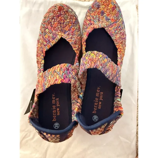 Boho Multicolor Woven Mary Jane Platform Wedge Shoes EU 39 Colorful Eclectic - Image 11