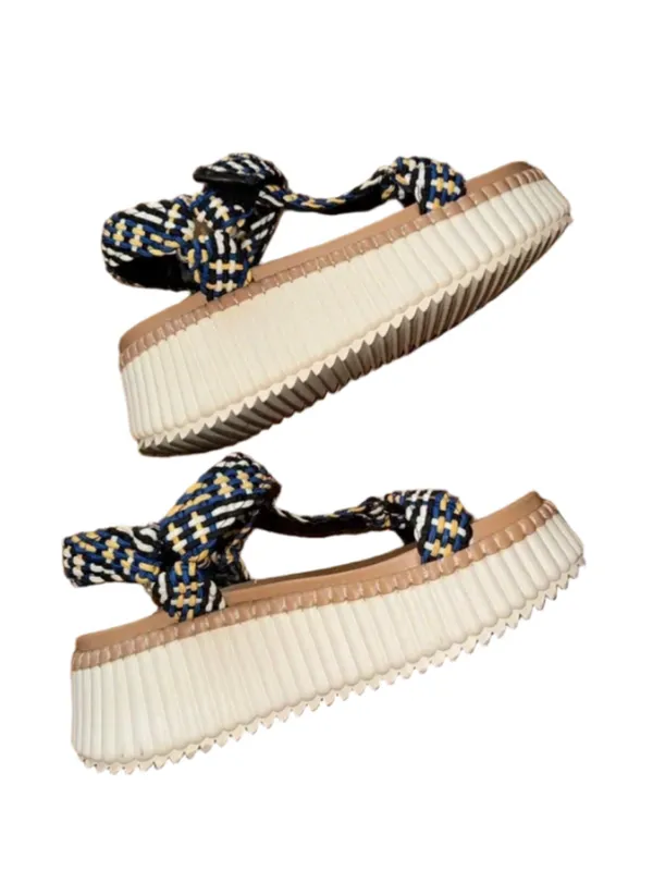 Steve Madden Silas Blue Multi platform sandal SIZE 8 - Image 5