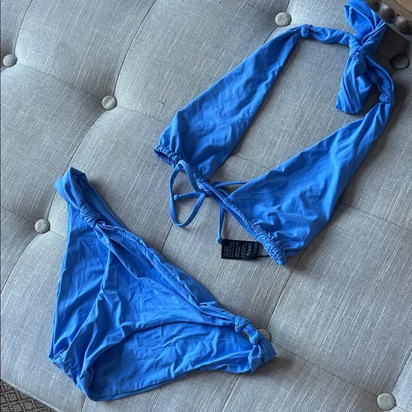 VYB Swim Perriwinkle Blue Two Piece Bikini Set Size Medium - Image 2