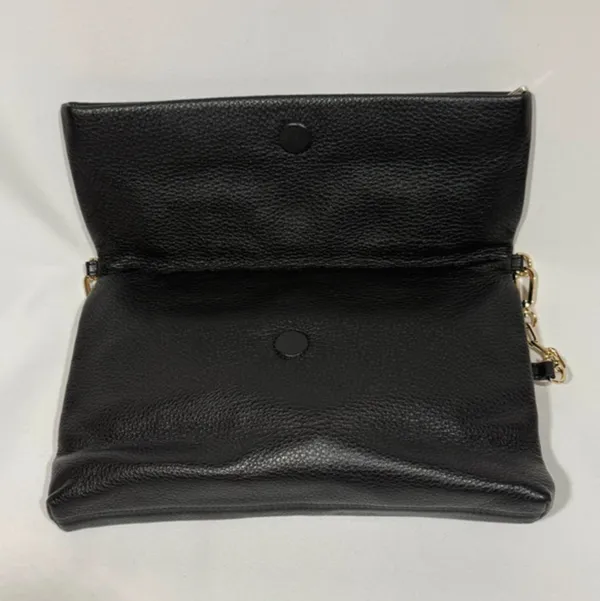 Tory Burch Bombe envelope fold pebbles leather crossbody purse bag - Image 9
