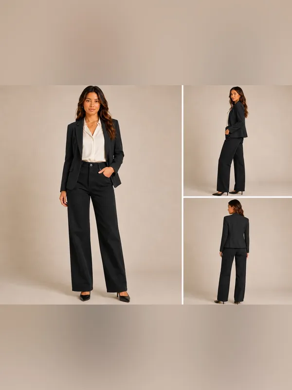 Lululemon City Sleek 5 Pocket Wide Leg Crop Pants Black Size 25 - Image 2