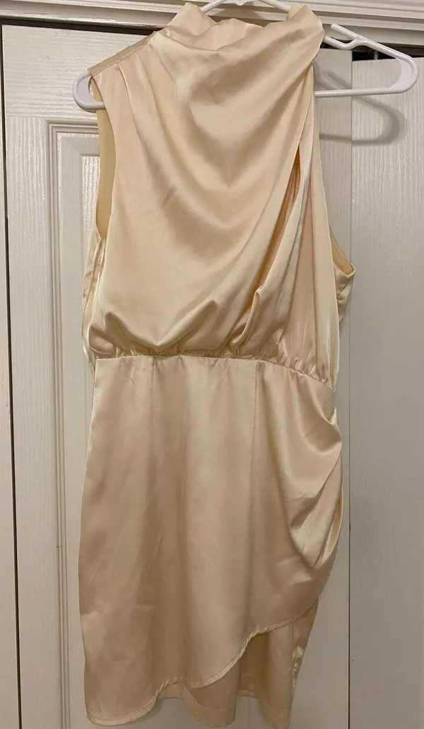 Champagne Silk Dress Size M - Image 2