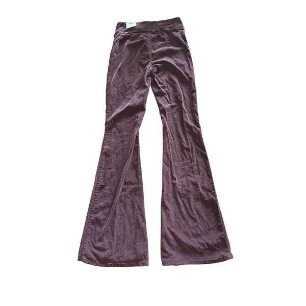 We The Free People NWT Jayde Cord High Rise Flare Jeans 25 Brown Boho 70s - Image 9