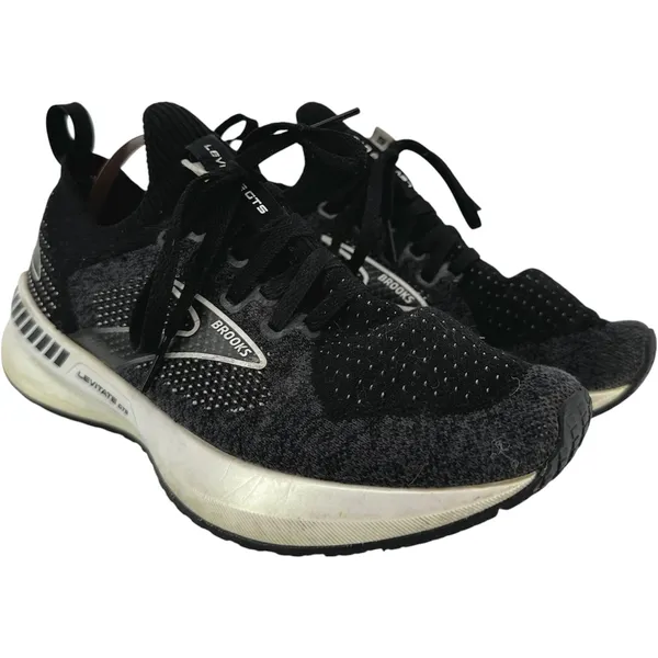 Brooks Levitate StealthFit GTS 5 Roading Running Shoes Black Gray White 6.5 - Image 2