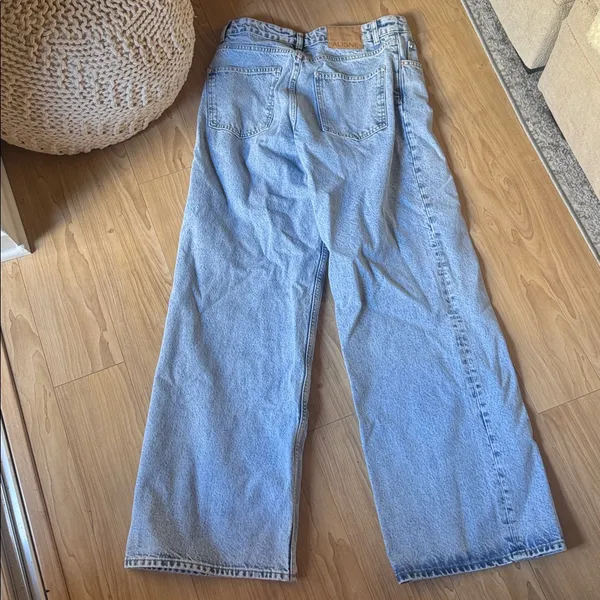 ALIGNE WIDE LEG JEANS Blue Size 27 - Image 3