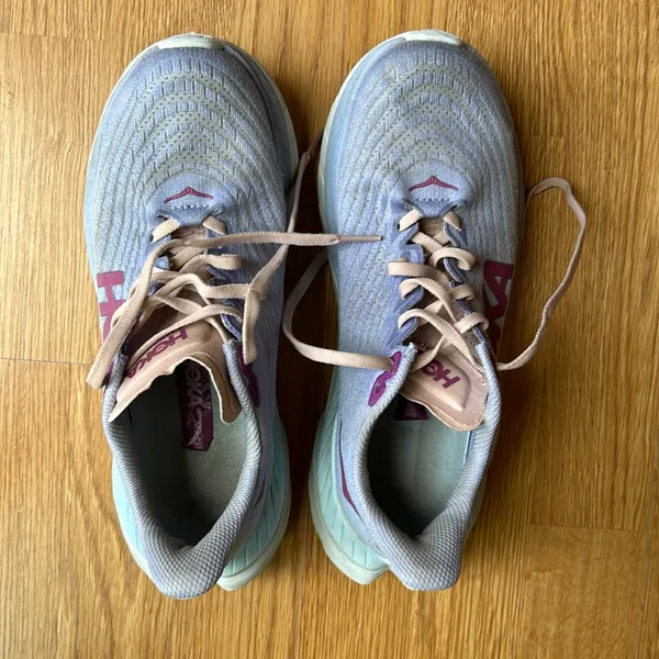 Hoka One One Running Shoes. Size 7.5. Light Blue/Magenta - Image 5