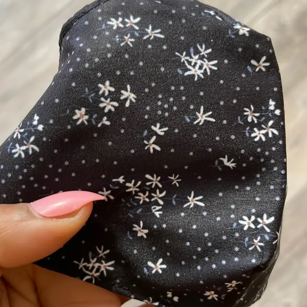 Free People Black Floral Mask And Bow - Image 8
