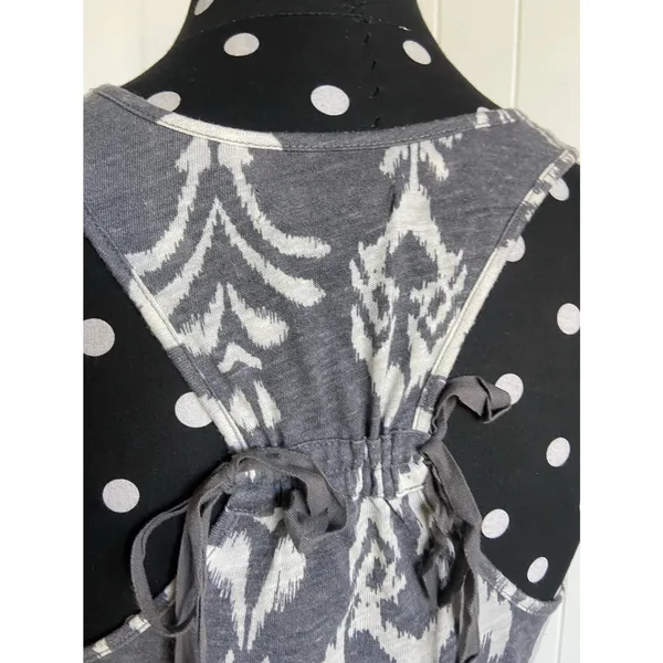 American‎ Eagle Outfitters Womens Tank Top Size XS Gray Cream Damask Ikat - Image 5
