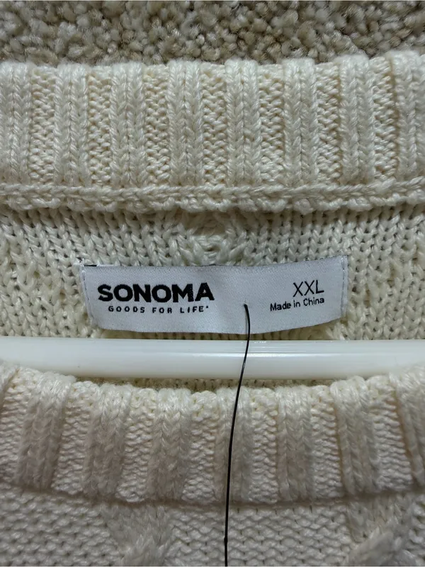 NWT fisherman grandpa sweater knit cotton blend minimalist preppy gift XXL - Image 11