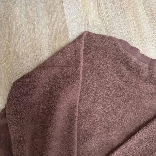 Madewell Cozy Brown Fleece Pullover Sweater - Image 5
