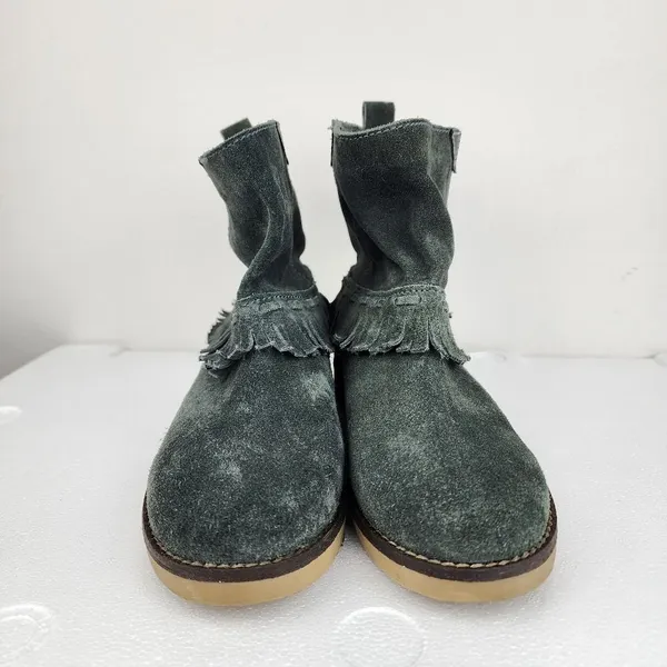 Coolway Grey Suede Ankle Boots Fringe Bobo Accent Size 8 - Image 4