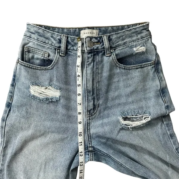 PacSun 90's Boyfriend High Rise Distressed Jeans Blue Size 26 - Image 7