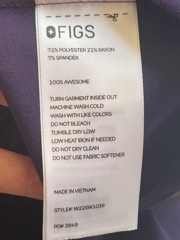 Figs Woman’s Inala Scrubs Top Purple Jam Size L - Image 9