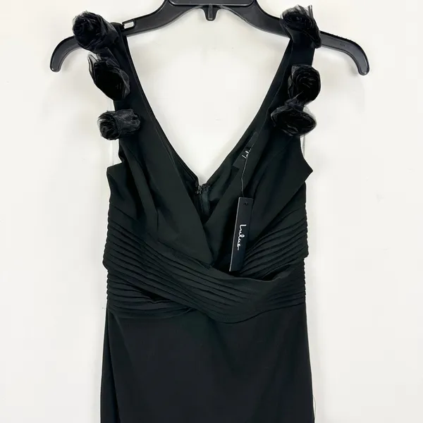 Lulus Impressive Impact Black 3D Floral Pleated Sleeveless Maxi Dress XS NWT - Image 6