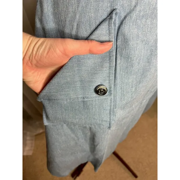 Skirt set swing skirt button up top Gray - Image 7