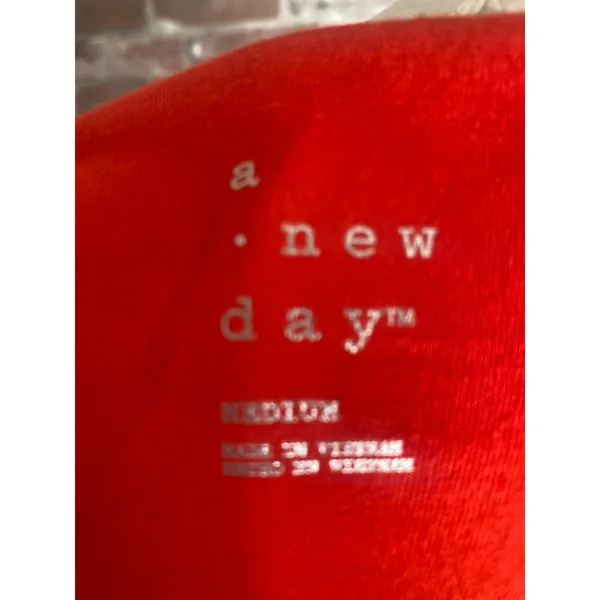A New Day Women's Red Cowl Neck Sleeveless Mini Slip Dress Medium - Image 8
