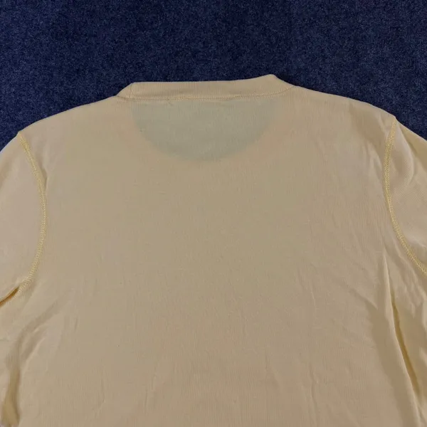 Ralph Lauren Sport Women Yellow Cotton Ribbed Crew Neck T-Shirt Size L Pony Logo - Image 11