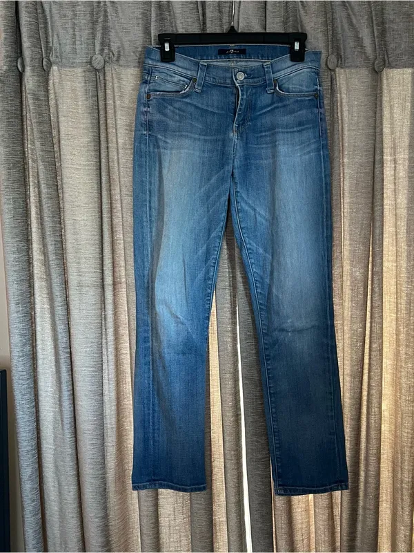 Y2K 7 for All Mankind Classic Mid Wash Women's Jeans Size 25 - Image 3