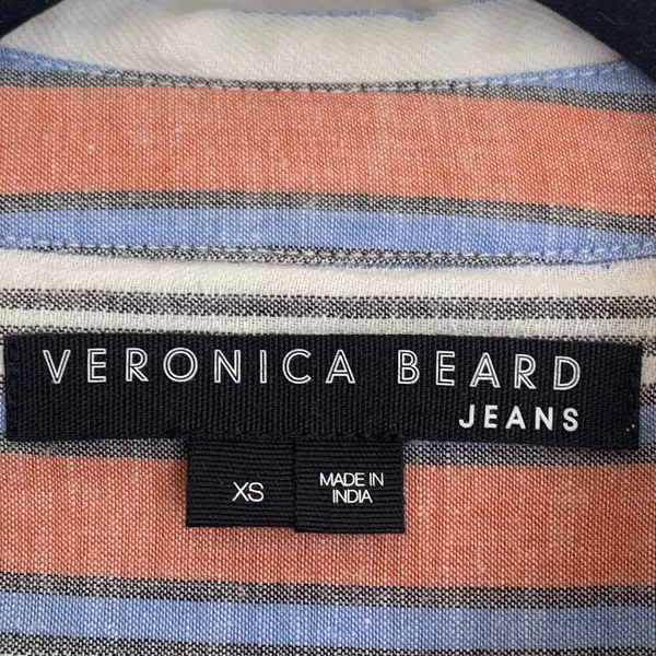 Veronica Beard Jeans Ardith 100%‎ Cotton Striped Mini Shirt Dress - Image 11