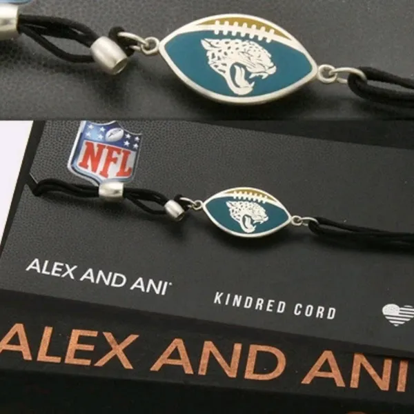 Alex and Ani Teal and Silver Jacksonville Jaguars Bracelet - Image 2