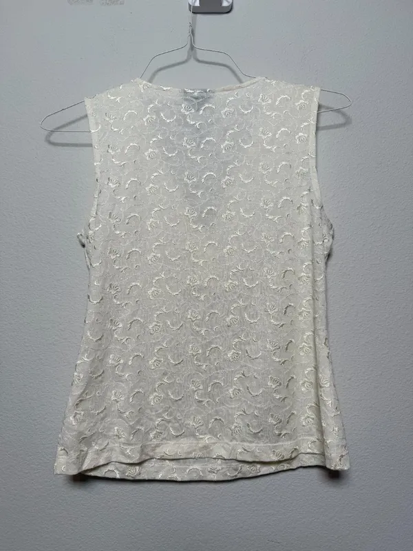 Vintage Cream White Y2K Romantic Tank Top - Image 6