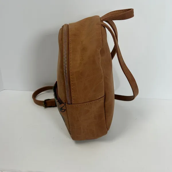 Cotton On‎ Harry Potter Hogwarts Crest Brown Faux Leather Mini Backpack Bag - Image 10