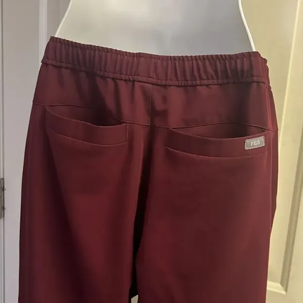 FIGS Burgundy Women’s Pull-On Pockets Elastic Waist Drawstrings MXXSW2004-Medium - Image 7