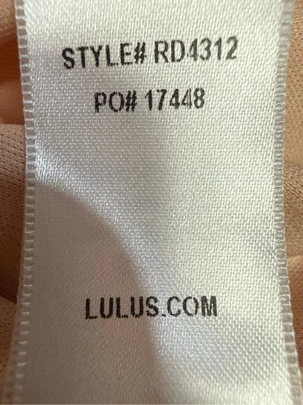 Lulus Blush Pink Ruffle Wrap Maxi Dress XS Flutter Sleeve Wedding Guest - Image 8
