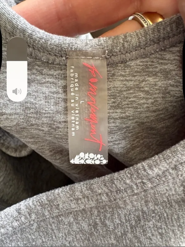 EUC Free People Movement Ashford Side to Side Performance Jumpsuit Grey Large - Image 10