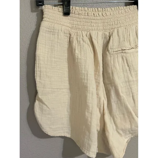 Aerie Neutral Gauzy High Waisted Textured 100% Cotton Shorts Women’s Size Medium - Image 7